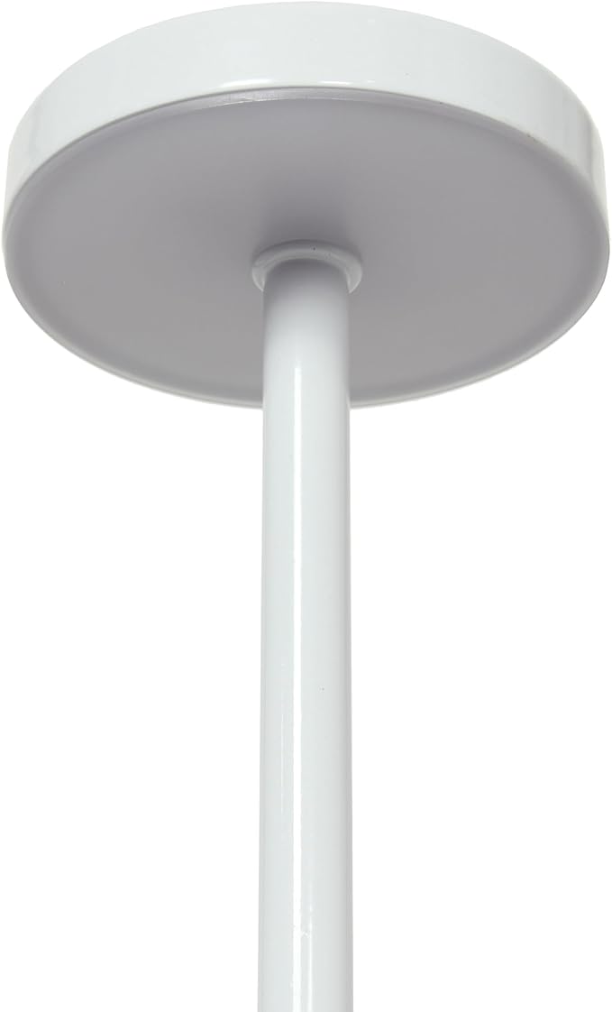 Simple Designs LD1083-WHT 12.75" Mushroom Magic Disc Dimming & Rechargeable Cordless 4-Way Touch Sensor Stick Desk Lamp, White