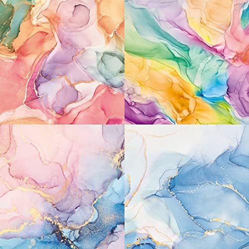 Marbled Scrapbooking Paper Pad 6x6, Watercolor Single-Sided Decoupage Sheets Vintage, Card making Colorbok Pattern Material, Decorative cricut craft paper journaling supplies aesthetic