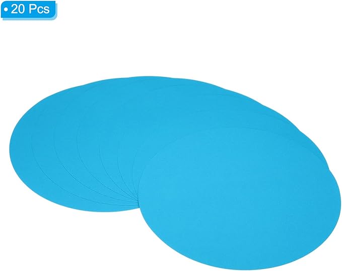 PATIKIL 11.4-inch Round Cardboard Paper, 20 Pcs 200GSM Blank Disc Circles Slices Cutouts Paper for Party Decorations DIY Craft Arts Drawing Painting Writing, Dark Blue