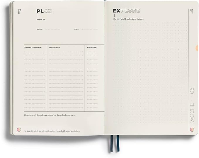 LEUCHTTURM1917 367496 Learning Journal Composition (B5), Flexcover, Black, German