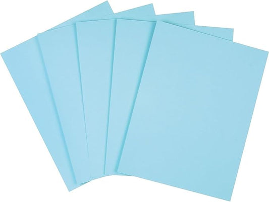 Staples Cover Stock Paper 67 lbs 8.5-Inch x 11-Inch Blue 250/Pack, For Office, School & Home