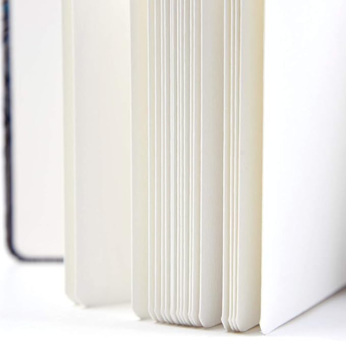 Square 5.1X5.1" 300gsm Watercolor Journal Hardbound 40pgs（20 Sheets Front Back 2 Textures）Travel Size for Calligrapher Colored Pencil Watercolor Sketch Handmade Cloth Cover Notebook Purple Pink Flower