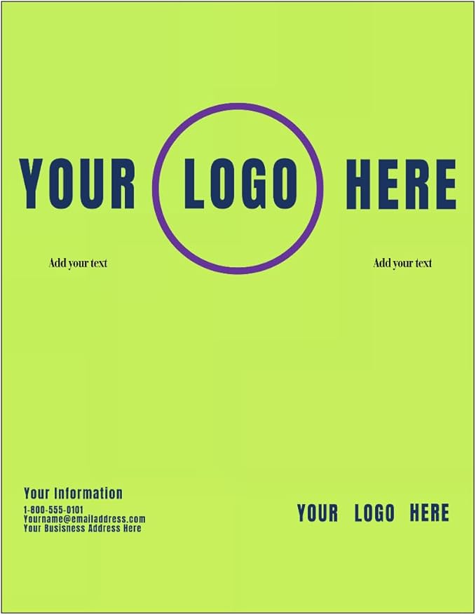 LUXPaper Custom Printed 8.5" x 11" Paper | Customizable Letterhead | Personalized Logo & Text | Letter Size | Wasabi Green | 80lb. Text | 100 Qty