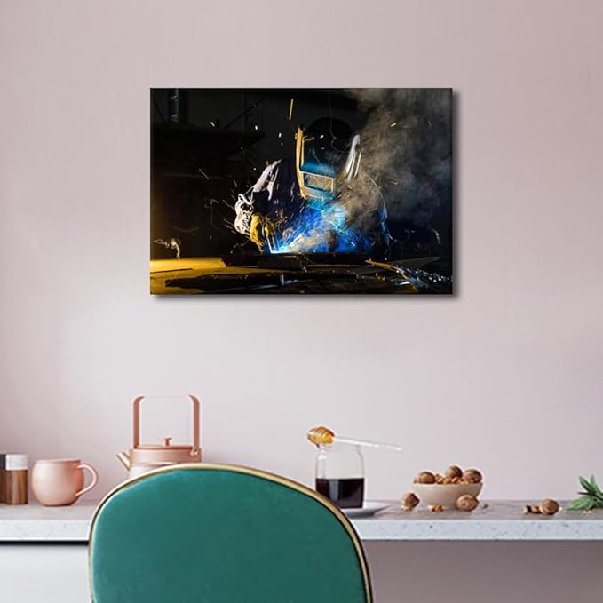 Canvas Wall Art Decor Machine Tools Canvas Prints Wall Art Machine Welding Paintings for Wall Decorations Canvas Frame Art Picures Artwork for Home Walls Poster & Prints, 12" x18"