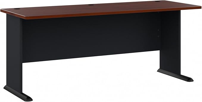 Bush Business Furniture Series A 72W Desk in Hansen Cherry and Galaxy, Large Workstation for Home or Professional Workspace, Desktop Solution for Office Use