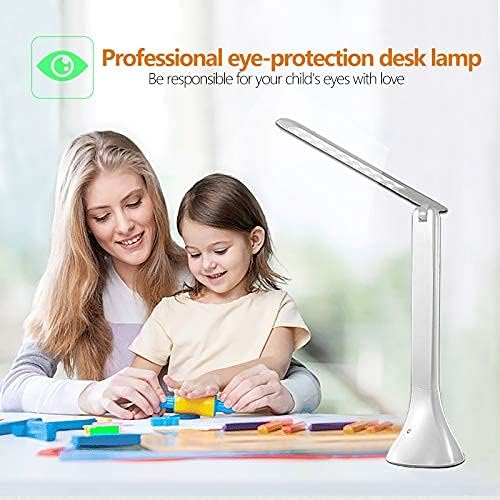 LED Desk Lamp (3 Modes, Touch Control) - Office Lamp for Reading, Studying, USB Rechargeable