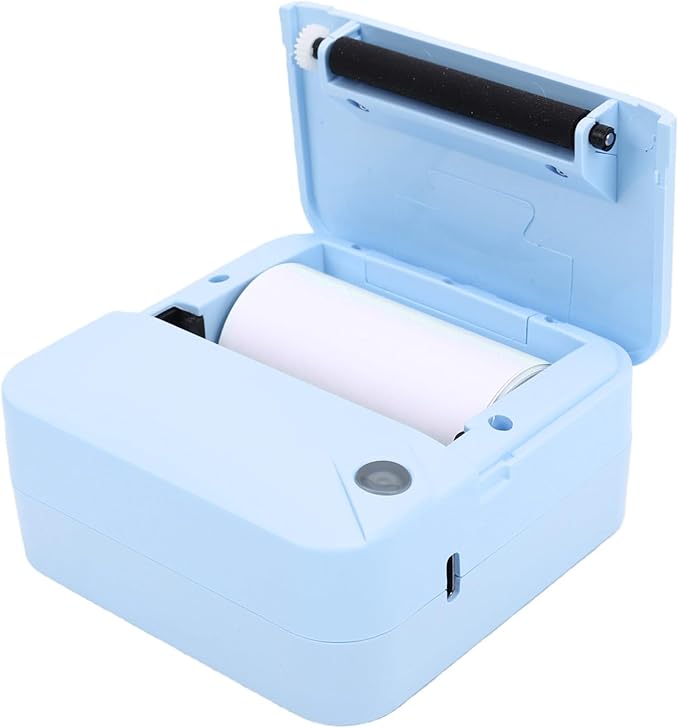 Haofy Portable Thermal Printer Bluetooth Inkless Mini Photo Printer Pocket Label Maker with APP OCR for Stickers Notes Planners for School Office Travel Home (Blue)