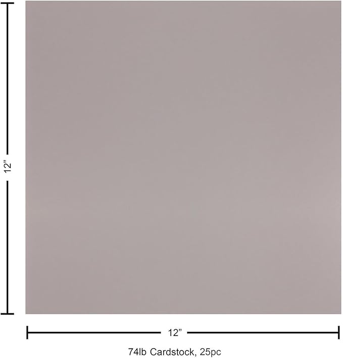 PA Paper Accents Smooth Cardstock 12" x 12" Hurricane, 74lb colored cardstock paper for card making, scrapbooking, printing, quilling and crafts, 25 piece pack