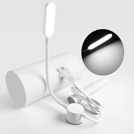 Sewing Machine Lamp Dimmable 30LEDs Light Fixture Touch Control 3 Brightness Levels Magnetic Base Flexible Bendable Tube for Sewing Machine Desks Music Stands Craft Workbenches Lathes Lamps