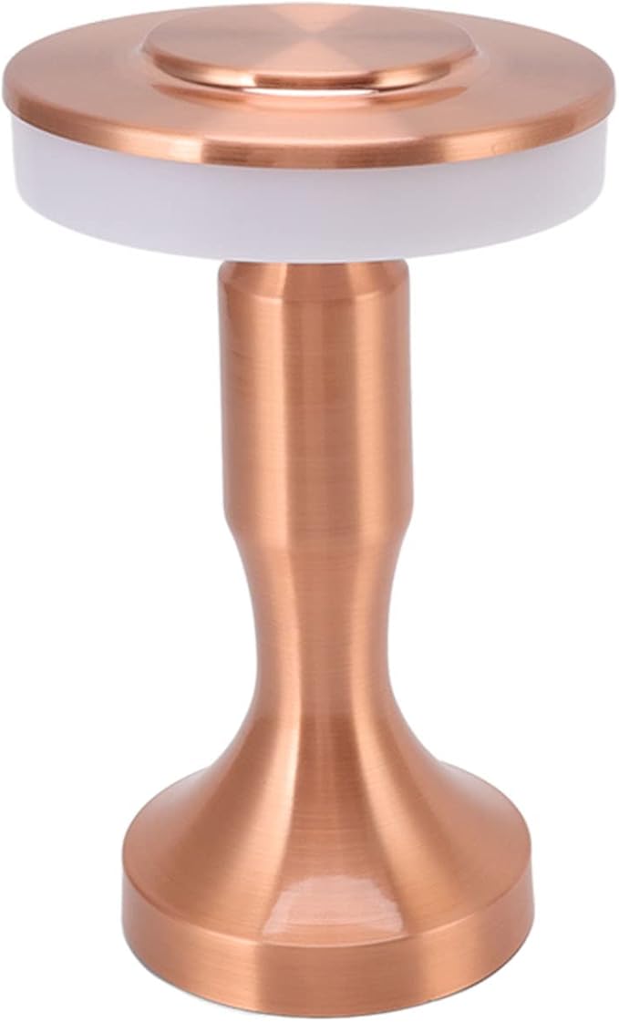 3W LED Table Lamp, 3 Color Temperatures Dimmable Rechargeable Cordless Desk Lamp, Portable Bedside Lamp with Touch Sensor for Dining Room (Copper), Locadence7ty1eqdfx0-13