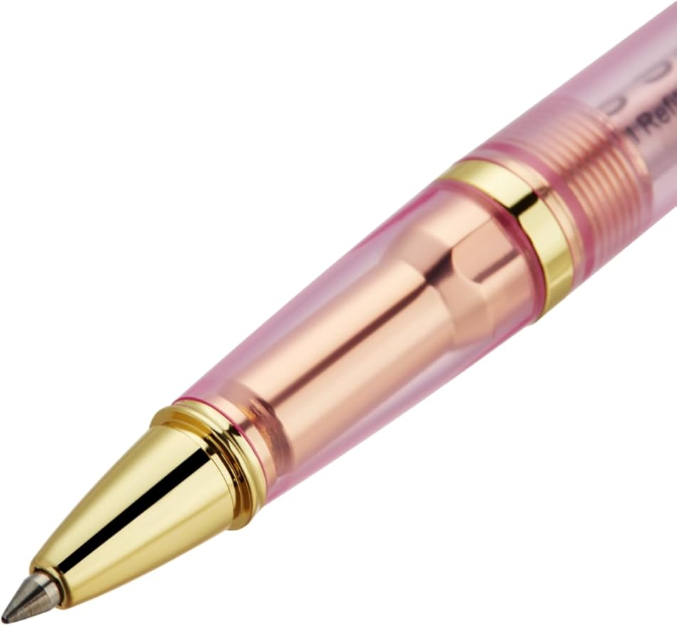 Cross Bailey Light Translucent Pink Sapphire Resin Rollerball Pen - Professional Pen for Effortless Writing - Journaling, Note-Taking & More - Black Ink - Easy Handling - Includes Gift Box
