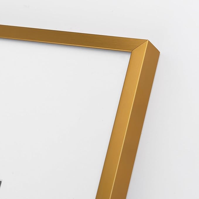 Golden State Art, Gallery Wall Frame Set of 6 - Bronze 16x24 Aluminum Photo Frames with Mat for 12x18 Pictures - 16 x 24 inch Metal Frame with Real Glass Cover - Elegant Home or Office Decor