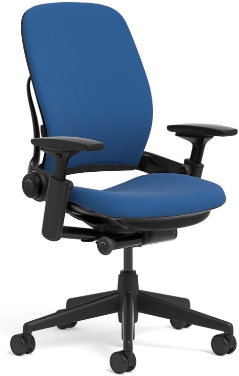 Steelcase Leap Office Chair - Seven Points of Adjustability - Ergonomic Back Support Chair - Lumbar Support - 4D Adjustable Arms - Cobalt