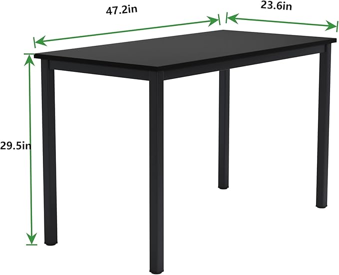 SogesHome 47inches Computer Desk PC Desk Office Desk Workstation for Home Office Use Writing Table, Black