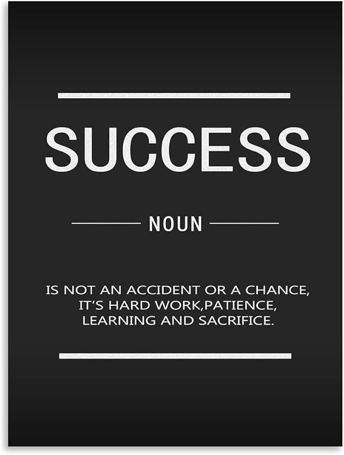 Inspirational Canvas Wall Art Entrepreneur Quotes Picture Success Inspiring Poster Canvas Painting Modern Inspirational Office Decoration Artwork Bedroom Room Frame Ready to Hang[30″W X 40′'H]