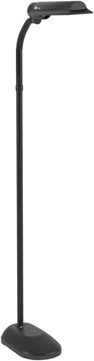 OttLite T81G5T-SHPR 18-Watt Wing Shade Floor Lamp, 10.5" x 62, Black