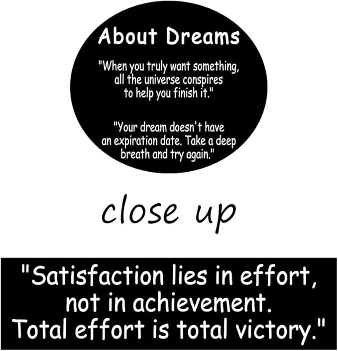 About Dreams Effort and Mindset Inspirational Quotes Wall Art Painting Modern Artwork Printed Canvas Poster Motivational Wall Decor for Home Living Room Gym Framed Ready to Hang [36''Wx 16''H]