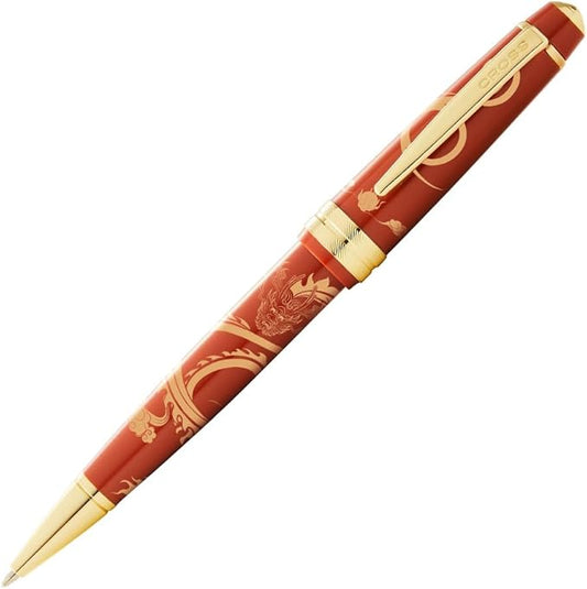 Cross Bailey Light 2024 Year of the Dragon Polished Amber Resin and Gold Tone Ballpoint Pen with Pad Printing