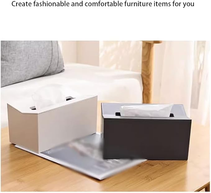 Stylish Tissue Box Plastic RectangleTissue Box Cover Tissue Box Hanging with No Punch for Bathroom Vanity Desks Offices Bedroom Home Table Modern Tissue Box (Color : Set2) (Set1)