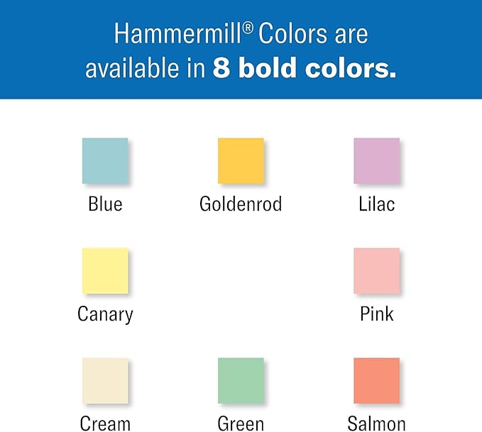 Hammermill 103168CT Recycled Colored Paper, 20lb, 8-1/2 x 11, Goldenrod, 5000 Sheets/Carton