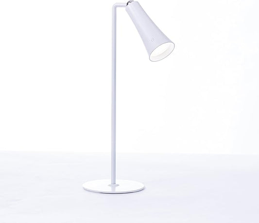 Flute Lamp - 4-in-1 Rechargeable LED Desk, Wall, Clamp Lamp & Flashlight with Magnetic Base, 4-Level Brightness, 270° Flexible Arm, USB-C Charging, Ideal for Home Office & Bedside - White