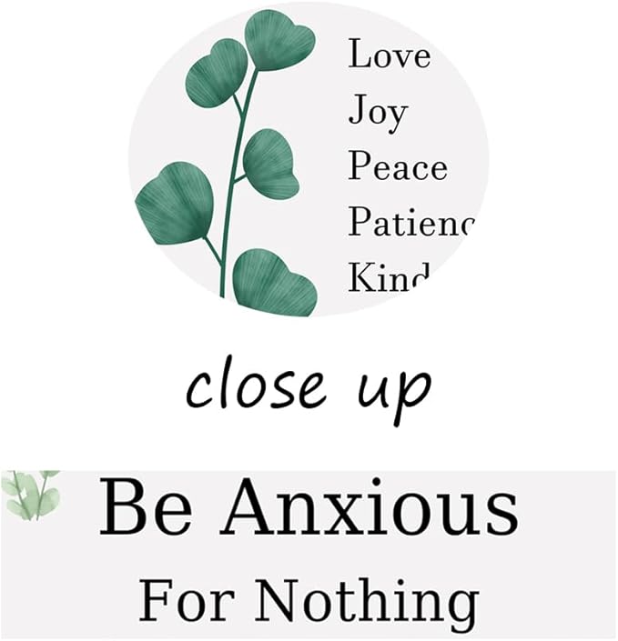 Inspirational Wall Art Be Anxious for Nothing Canvas Office Decor Inspiring Christian Poster Framed Prints Love is Patient Love is Kind Motivational Quotes for Wall Art Decor[60''Wx 28''H]