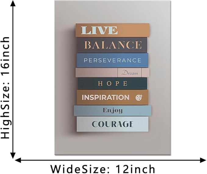 Novatique Office Wall Decor Inspirational Rustic Wall Art Positive Modern Decor Poster Canvas Print Motivational Wall Decor for Bedroom Living Room,12 x 16inch
