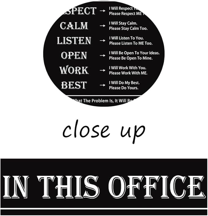 Inspirational Office Decor Wall Art In This Office Quote Canvas Painting Prints for Home Wall Decor Framed Motivational Painting Poster Artwork Living Room Gym Bedroom Framed[18''W x 24''H]