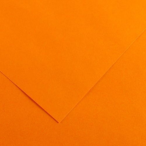 Canson Iris Vivaldi A4 185 GSM Smooth Colour Paper - Clementine (Pack of 50 Sheets)