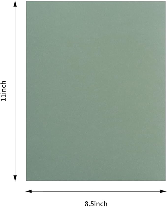 30 sheets Cardstock Paper 8 1/2 x 11 Inches for Crafts and Invitations (Sage Green)