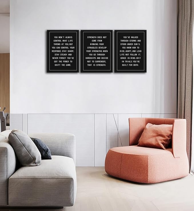 Inspirational Wall Art Motivational Wall Decor Canvas Poster Inspiring Entrepreneur Quote Painting Print Artwork Office Wall Decor for School Living Room Home Decoration Framed[36''Wx 16''H]
