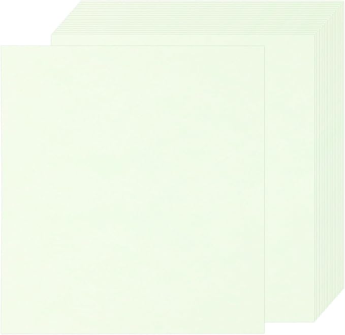 25 Sheets Parchment Paper Aged Look Stationery 200GSM Vintage Paper Sheet, [for Certificate, Invitation, Envelope] - 8.5 x 11 Inch/Light Green