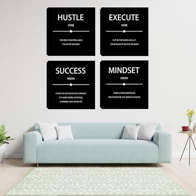 Motivational Canvas Wall Art Inspirational Wall Art Office Wall Decor Positive Quotes Canvas Wall Art Print Motivation Poster Painting Picture Framed Artwork for Home Office Work Dorm Living Room