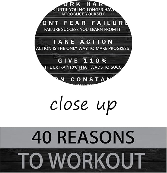 Motivational Wall Art 40 Reasons to Workout 3 Pieces Painting Canvas Print Office Decor Poster Millionaire Mindset Framed Inspirational Quotes Wall Art Decoration Ready to Hang[36''Wx 16''H]