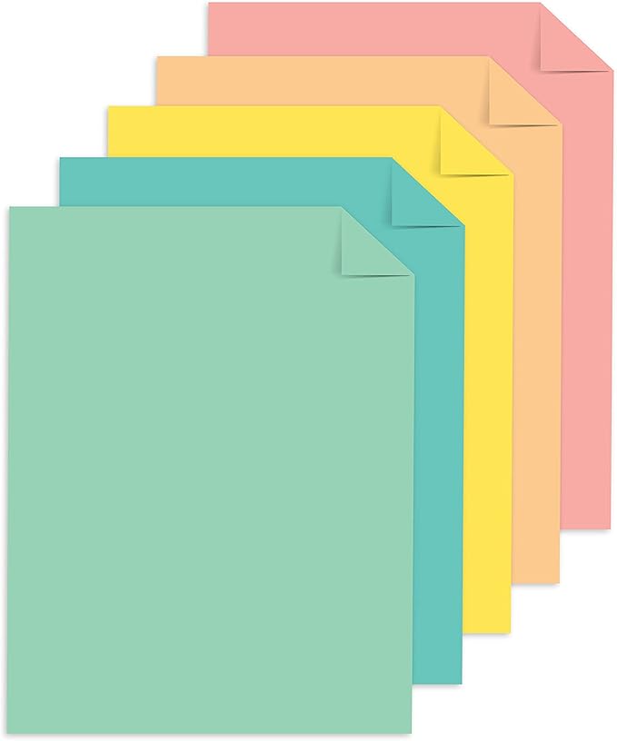 Astrobrights Mega Collection, Colored Paper, Punchy Pastel 5-Color Assortment, 625 Sheets, 24 lb./89 gsm, 8.5" x 11" - MORE SHEETS! (91732)