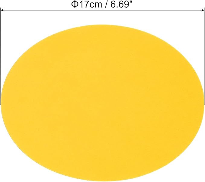 PATIKIL 6.7-inch Round Cardboard Paper, 20 Pcs 200GSM Blank Disc Circles Slices Cutouts Paper for Party Decorations DIY Craft Arts Drawing Painting Writing, Yellow