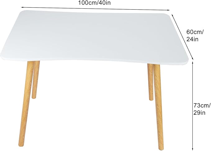 Computer Desk Computer Writing Desk Style Desk Ergonomic Arc Design for Home Office Study PC Work Writing Table (Large Size)