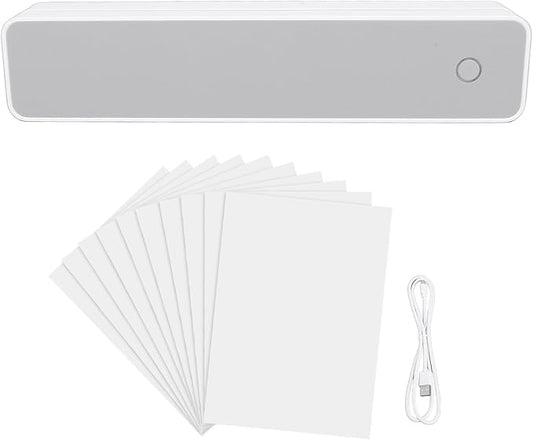 Yinhing Portable Travel Thermal Printer,Bluetooth Inkless A4 Mobile Printer with 10 Sheet Paper,for Office Study Meeting,Supports File Printing and Image Printing