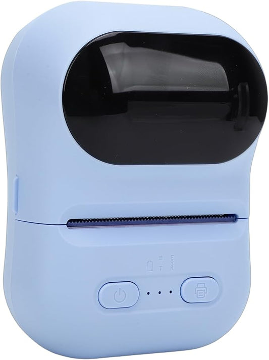 VBESTLIFE Mini Portable Thermal Printer Print Pod, Inkless Bluetooth Label Maker Machine for DIY Crafts, Journaling, Office & Home Use (Blue)