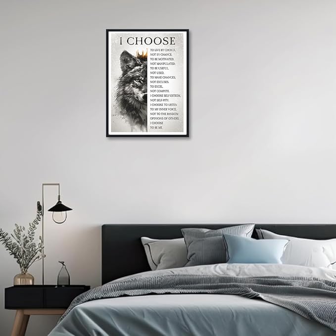 Novatique Motivational Canvas Wall Art Inspirational Poster Wall Decor Motivational Office Wall Art Decor Positive Affirmations Quotes Artwork for Bedroom,12 x 16inch