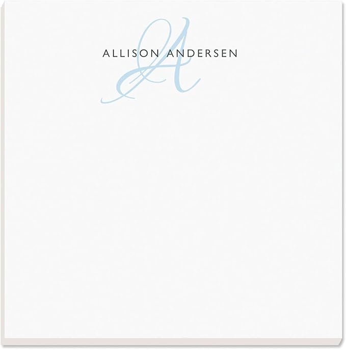 Current Initial Personalized Notepad Set – Set of 4 100-Sheet Pads, Multiple Sizes, Great for Shopping Lists, Grocery Lists and Personalized Gifts, Printed in the USA