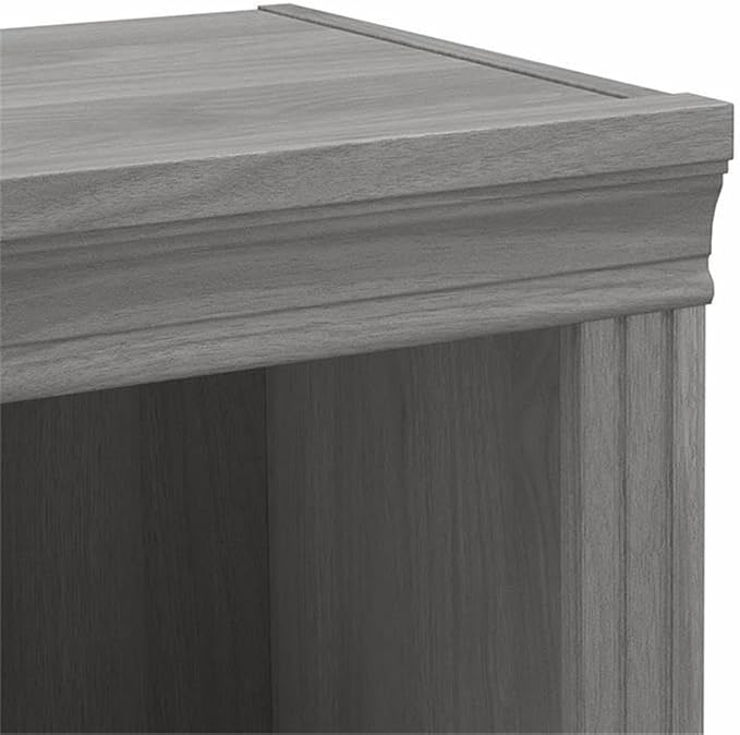 Bush Home Saratoga Tall 5 Shelf Bookcase in Modern Gray, Home Office Organizer, Vertical Storage Solution for Books and Office Supplies, Tall Bookshelf