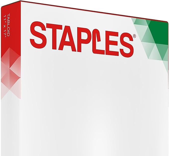 Staples 30% Recycled 11x17 Paper 20 lbs 92 Bright 500/Ream, For Office, School & Home