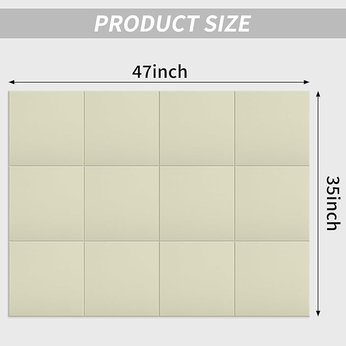 Large Bulletin Board 48"x36" Cork Boards for Walls, 12 Pack Felt Wall Panels Photo Board, Cork Board for Office Home Pin Board