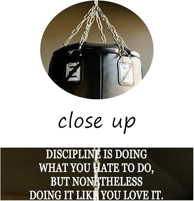 Inspirational Quotes Wall Art Discipline Poster Struggle and Focus on Painting Modern Artwork Canvas Posters Motivational Wall Decor For Office Boxing Gym Home Framed Ready to Hang [48''Wx 24''H]