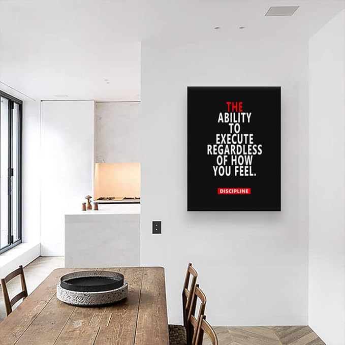 WYJZDZQ8 Inspirational Canvas Office Print Wall Art Motivational Picture Success Poster Painting Modern Inspiring Artwork for Home Living Room Bedroom Office Decor Ready to Hang[30″W X 40″H]