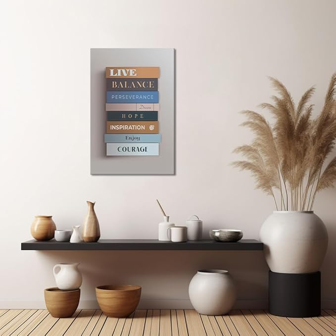 Novatique Inspirational Quotes Wall Art Motivational Canvas Wall Decor Positive Quotes Pictures Posters Canvas Print for Living Room Bedroom, 24 x 36inch