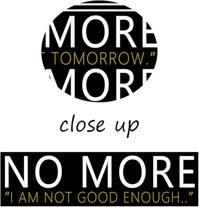 WYJZDZQ8 No More Inspirational Wall Art Motivational Poster for Office Inspiring Positive Canvas Prints Artwork Modern Home Decor Painting Pictures Stretched and Framed Ready to Hang [30''Wx 40''H]