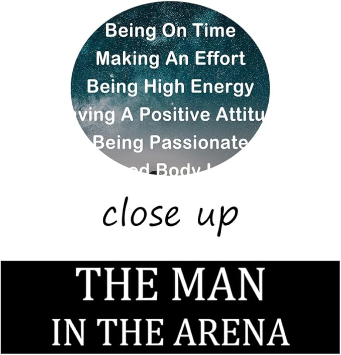 Inspirational Canvas Office Print Wall Art The Man In The Arena Motivational Picture Ten Things That Require Zero Talent Poster Painting Artwork for Home Bedroom Office Decor Frame[72''Wx 36''H]