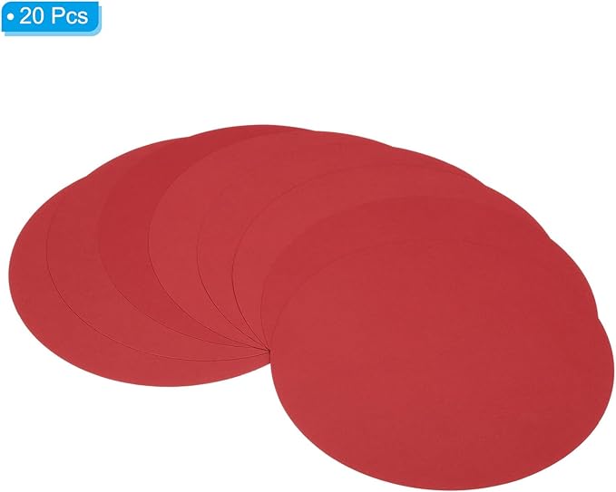 PATIKIL 5.9-inch Round Cardboard Paper, 20 Pcs 200GSM Blank Disc Circles Slices Cutouts Paper for Party Decorations DIY Craft Arts Drawing Painting Writing, Red